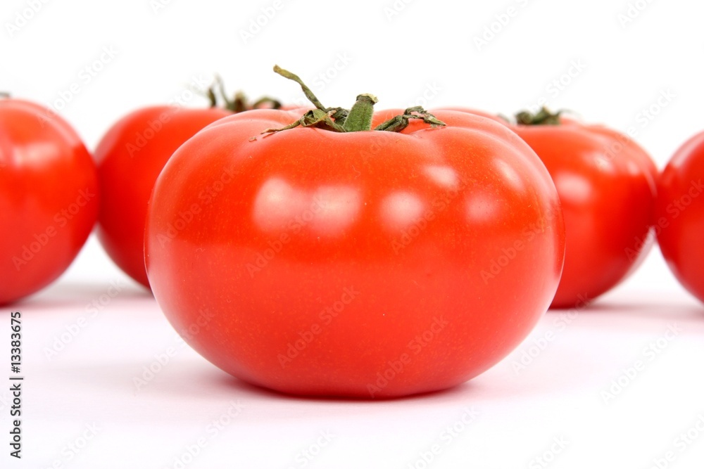 fresh anf red tomatos isolated on white background fresh anf red tomatos isolated on white background