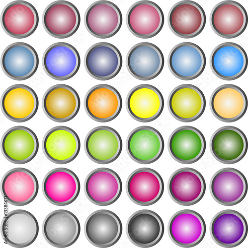 verschiedenfarbig plastische buttons