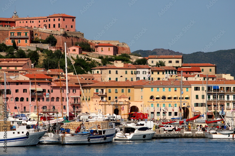 Porto Ferraio, Hafen auf der Insel Elba, Toskana, Italien,