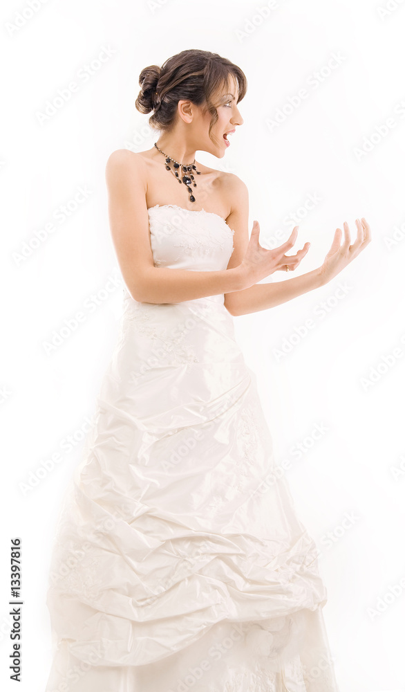 Bride having a bad day