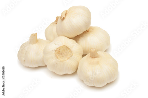 Garlic isolated on white.