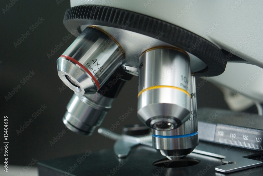 Microscope closeup Microscope closeup