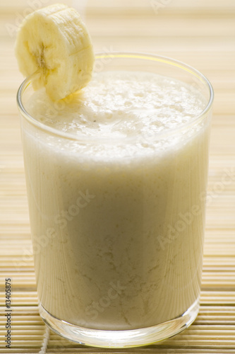 fresh fruit milk shake banana and caramel