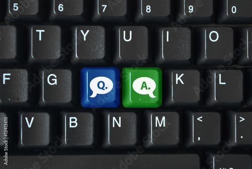 "Q&A" keys on keyboard