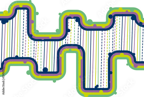 Retro lines - vector