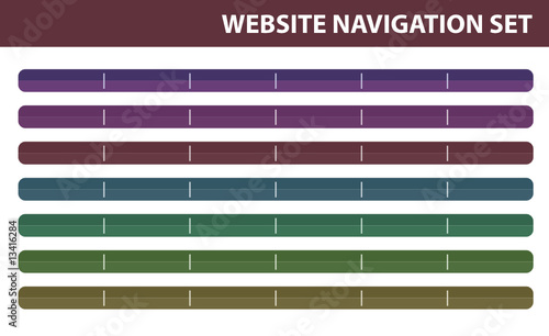 Editable Website Navigation Templates - Vector