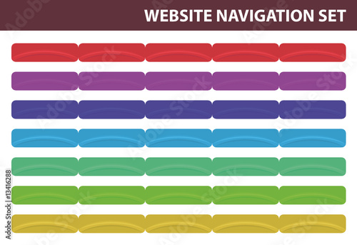 Editable Website Navigation Templates - Vector