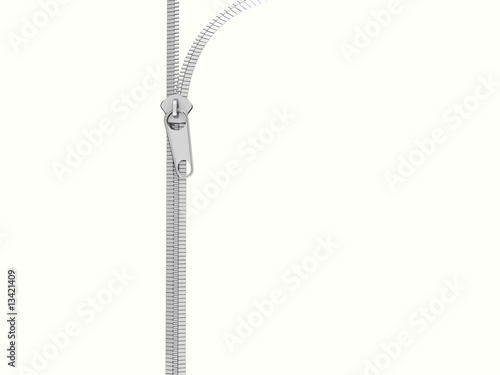 Vertical zip opening illustration