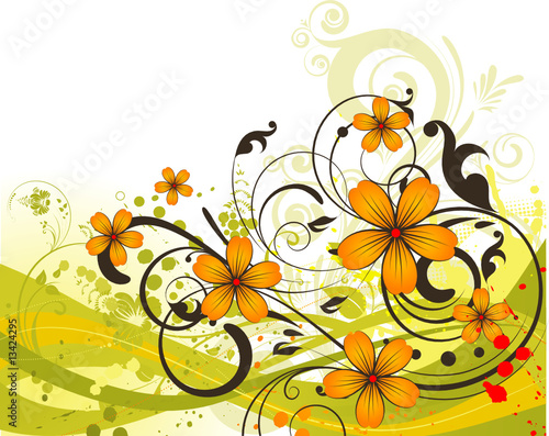 Floral abstraction for design.