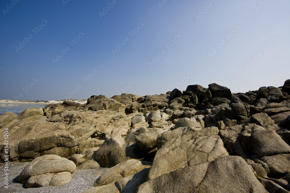 rocks on a beach in brittany