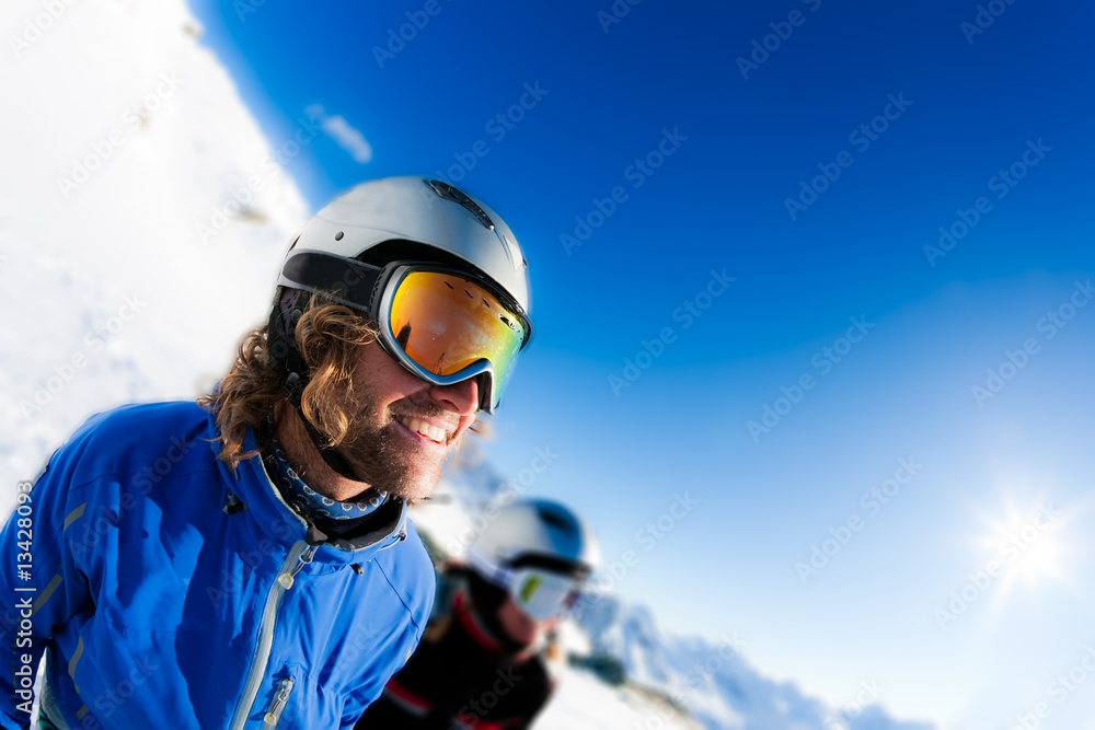 Smiling Skier