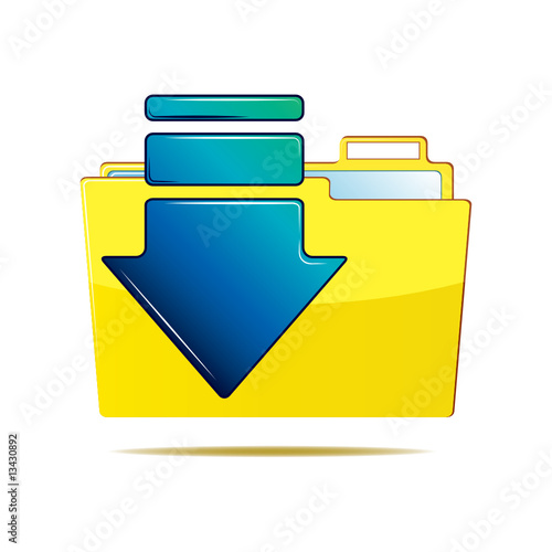 Folder and arrow icon
