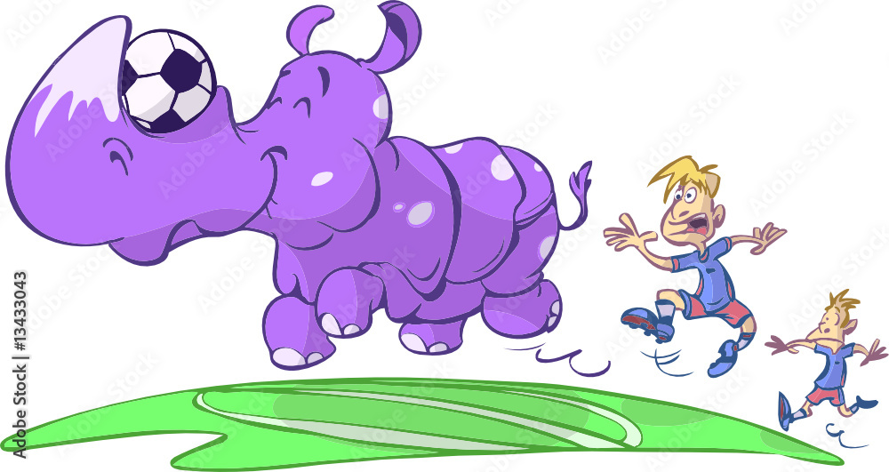 Fototapeta premium rhino soccer
