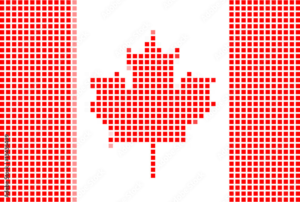 Canada flagPixel series (vector) Stock Vector Adobe Stock