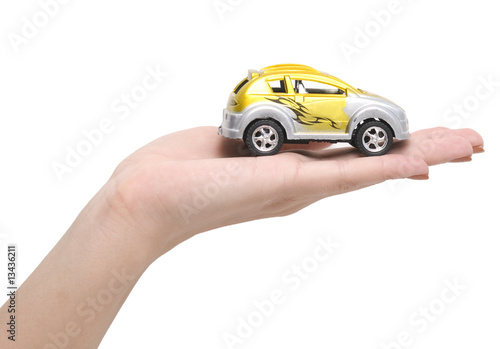car on a hand