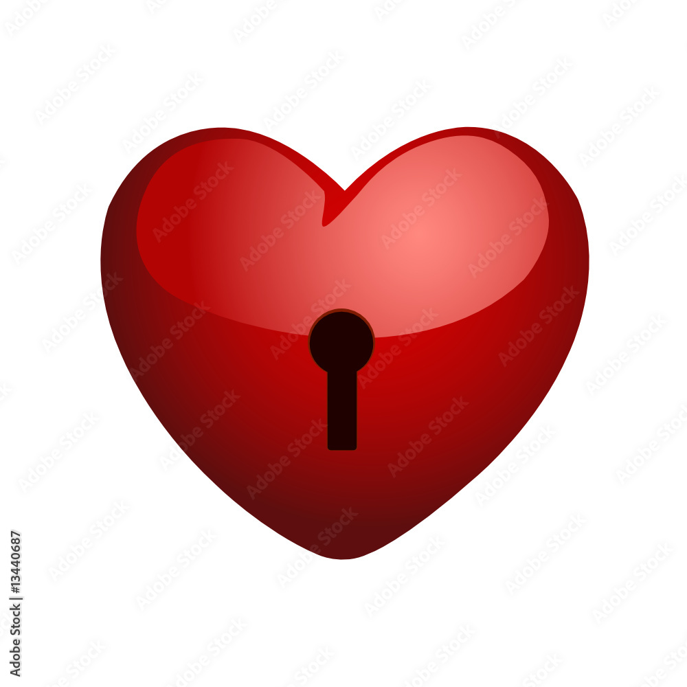 Heart on a lock. Heart on a lock.