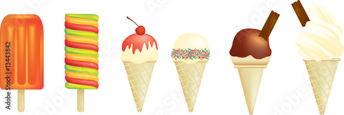 ice creams and lolly