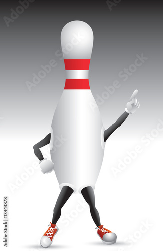 Number one bowling pin