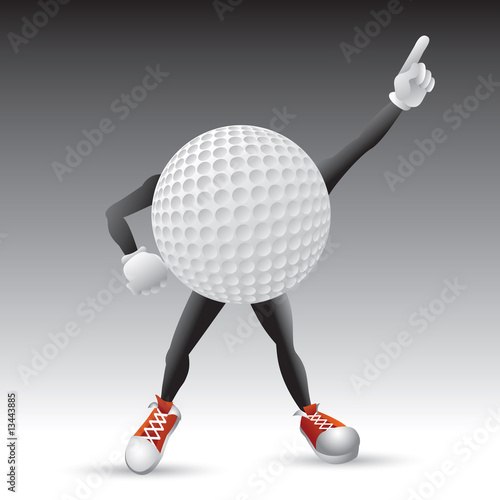 Isolated number one golf fan