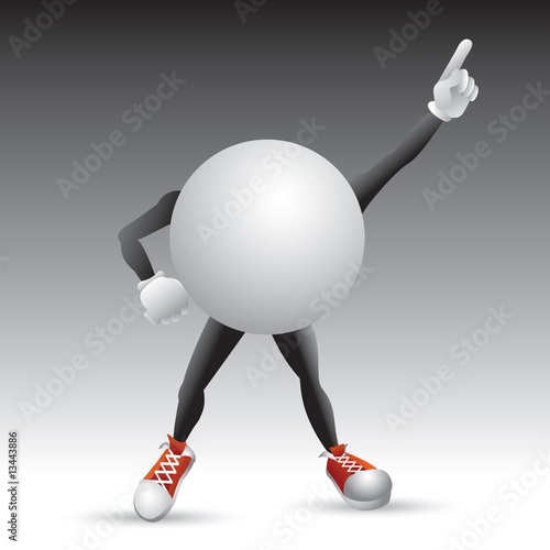 Isolated ping pong cartoon character fan
