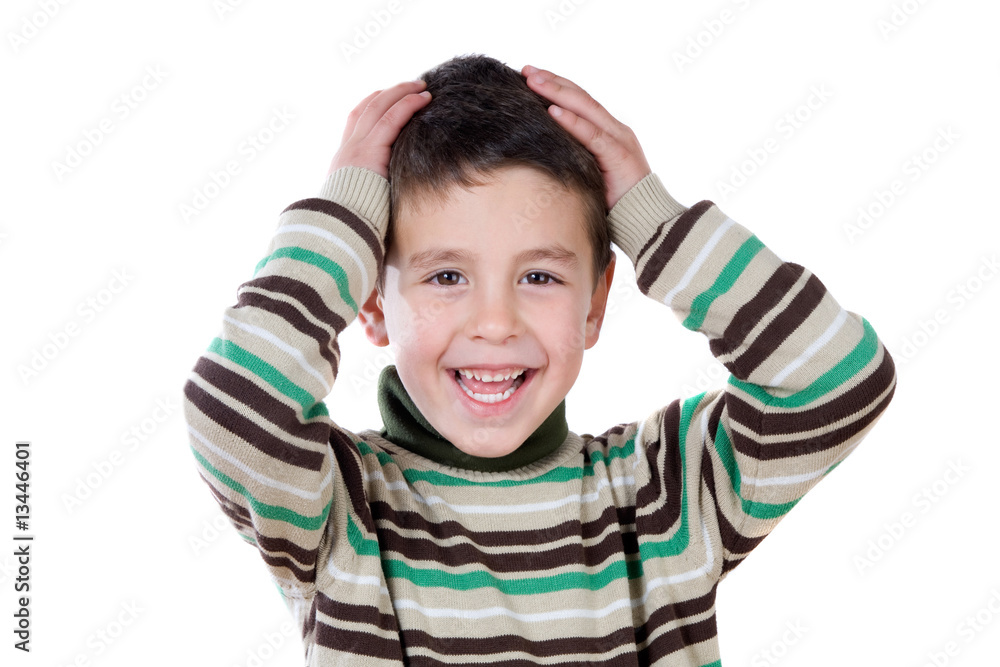 Funny boy surprised Funny boy surprised