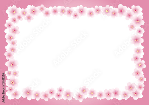 桜の花のフレーム © Laxmico