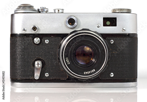 Old viewfinder photo camera
