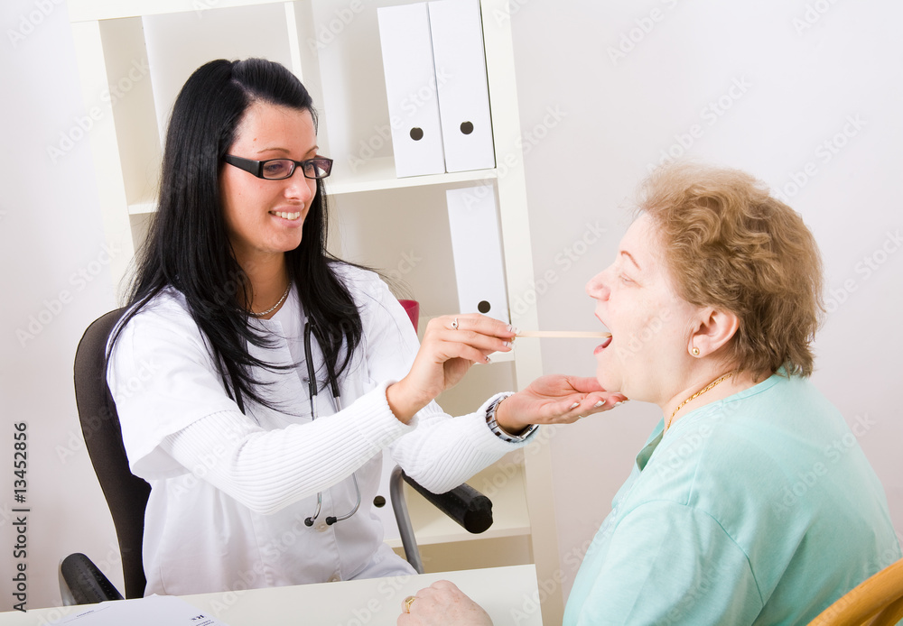 Young doctor inspect a patient Young doctor inspect a patient