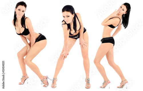 Fotografie series of images of the beautiful brunette