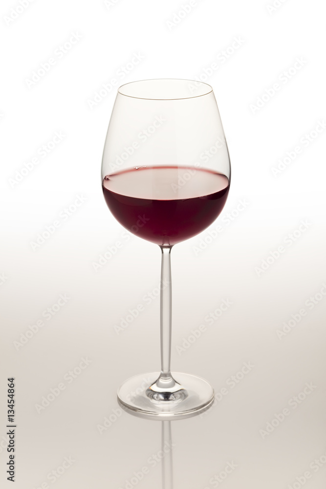 Wine glass on the white background Wine glass on the white background