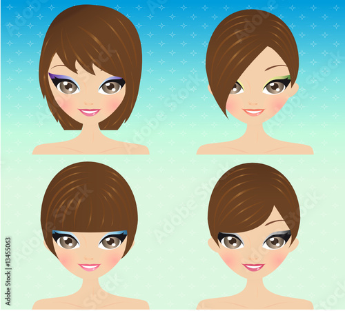 Makeup and hairstyle
