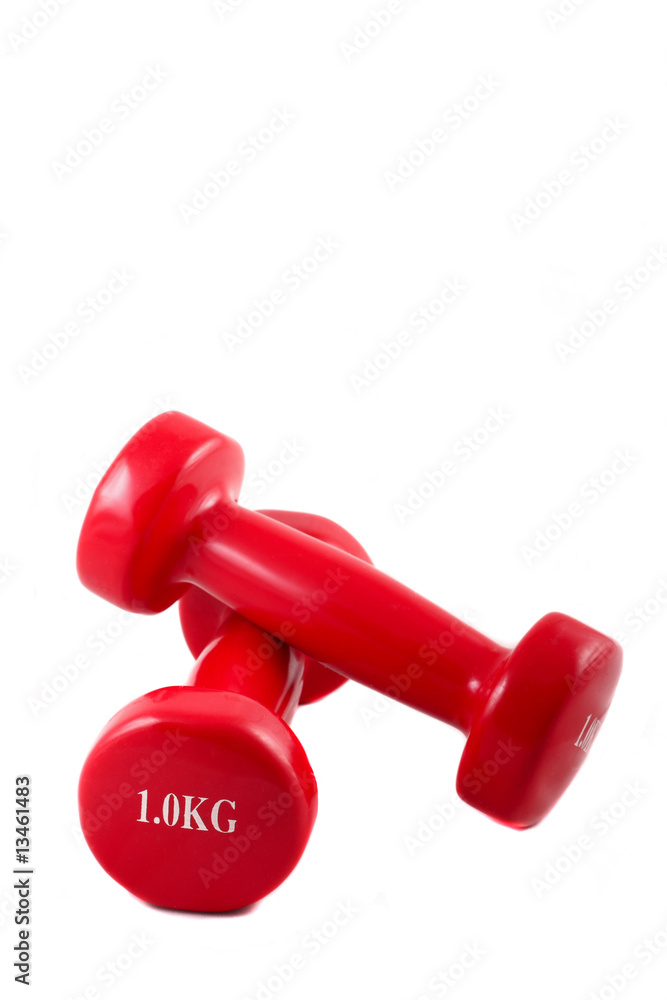 A set of dumbbells A set of dumbbells