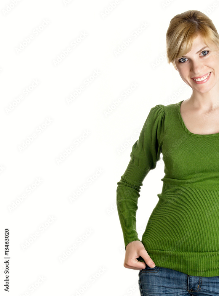 Beautiful girl in green Beautiful girl in green