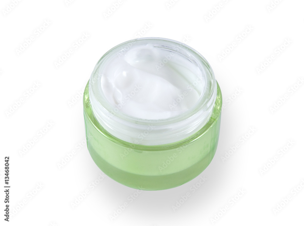 cosmetic cream in a green jar cosmetic cream in a green jar