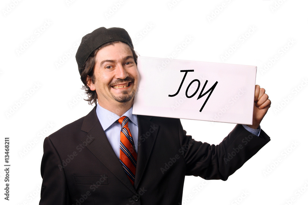 business man with chart