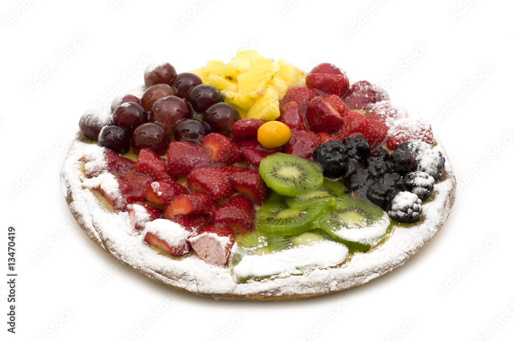 fruits cake on white background fruits cake on white background