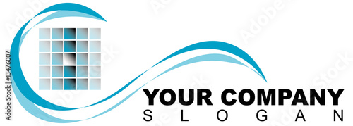 Logo con curva  mosaico