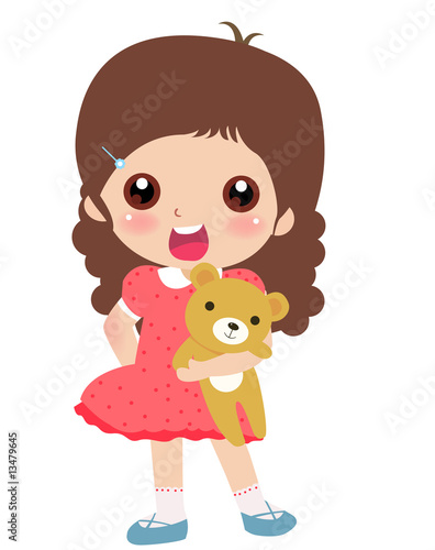 A girl and a Teddy Bear © Ala