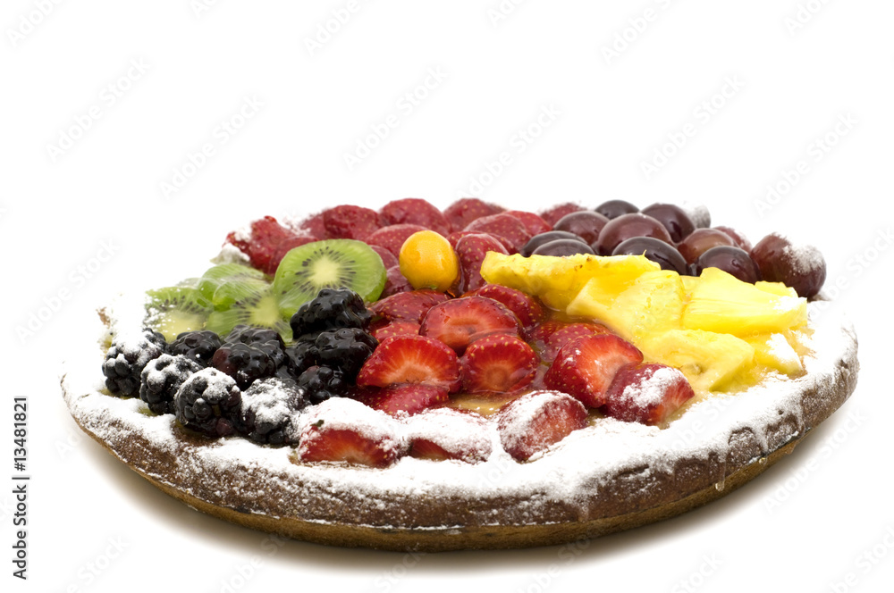fruits cake on white background fruits cake on white background
