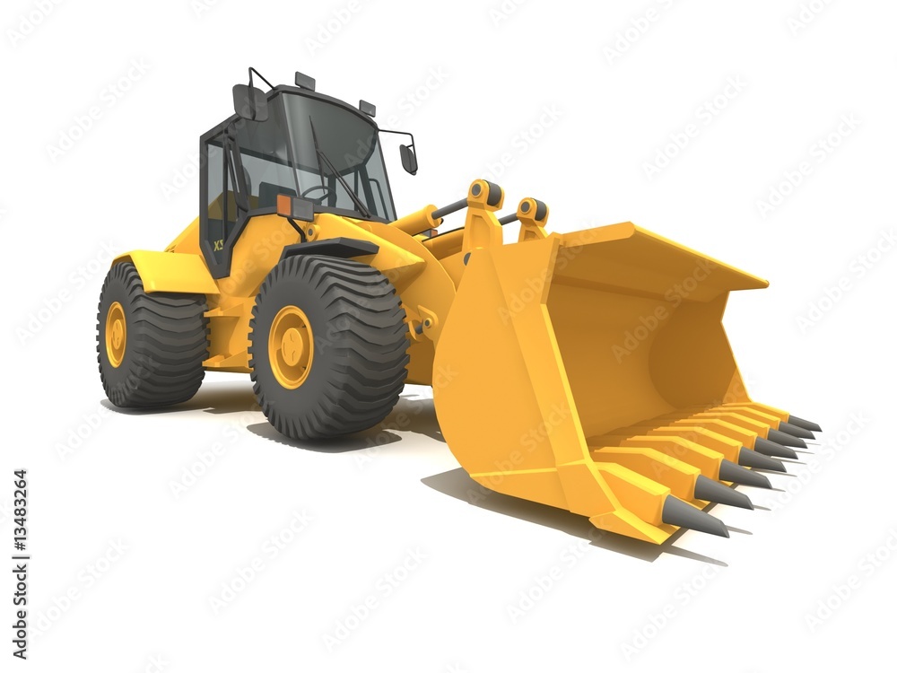 Isolated bulldozer Isolated bulldozer