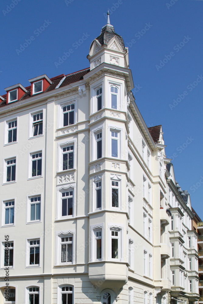 Wohnhaus, Mietshäuser, Hausfassaden, Deutschland, Kiel