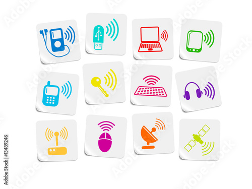 Wireless communications vector iconset