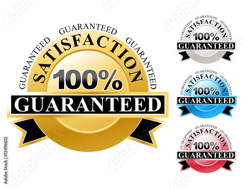 100% Satisfaction Guaranteed Icons Set
