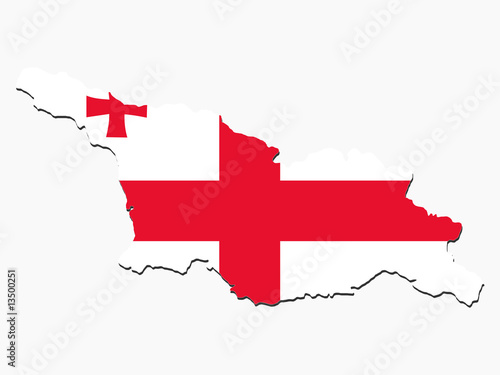 Georgia map flag