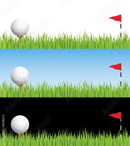 Golf illustration, layered for easy editing.