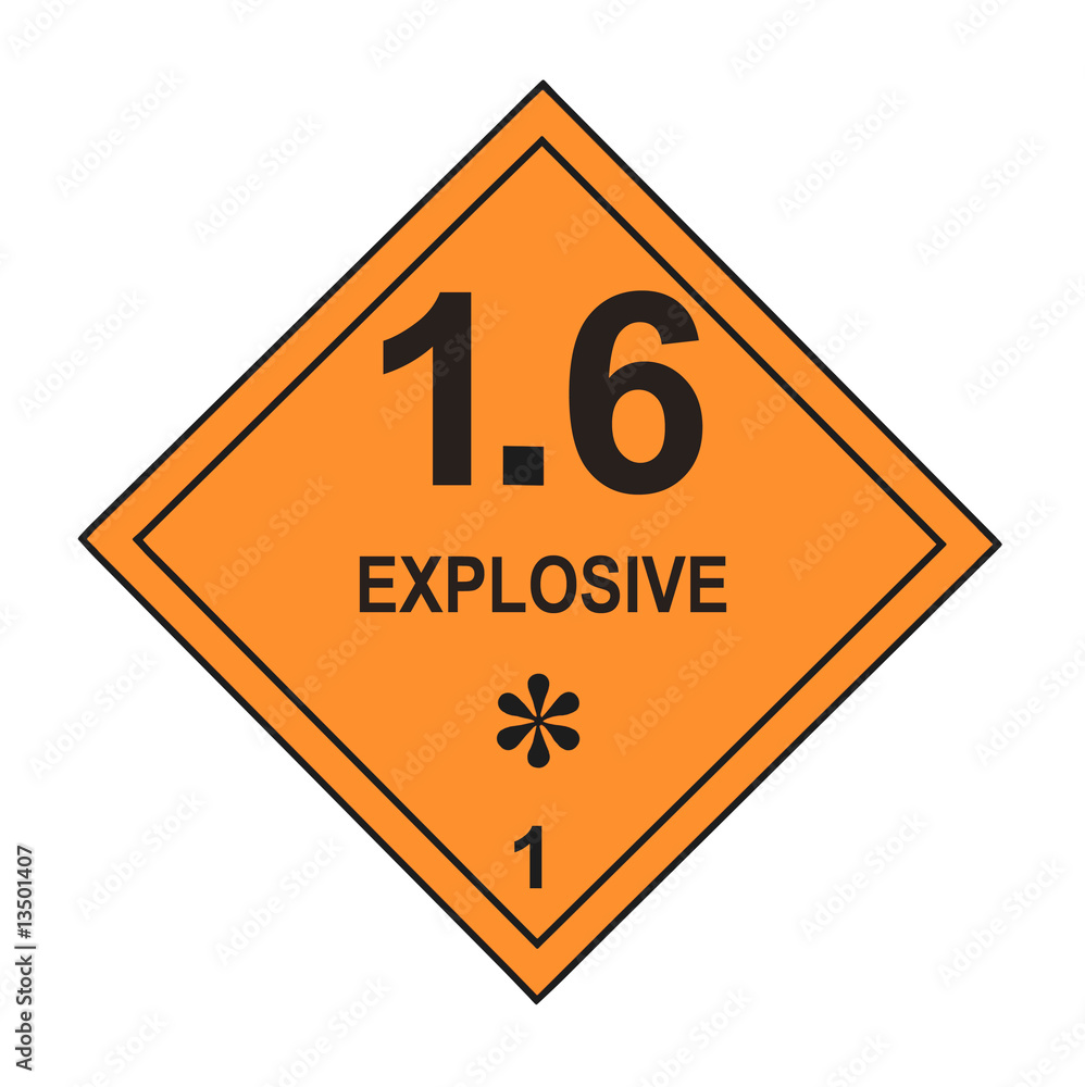 Explosive Warning Label Explosive Warning Label