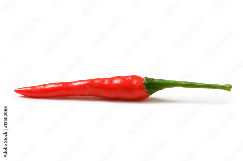 Red chili peppers isolated on the white Red chili peppers isolated on the white