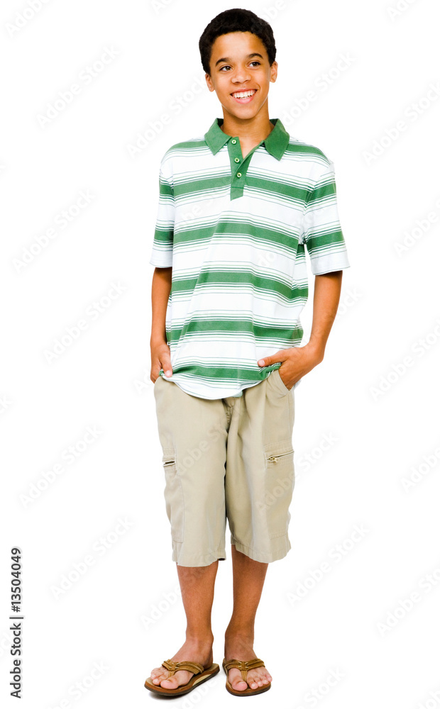 Fototapeta premium Teenage Boy With Hands In Pockets