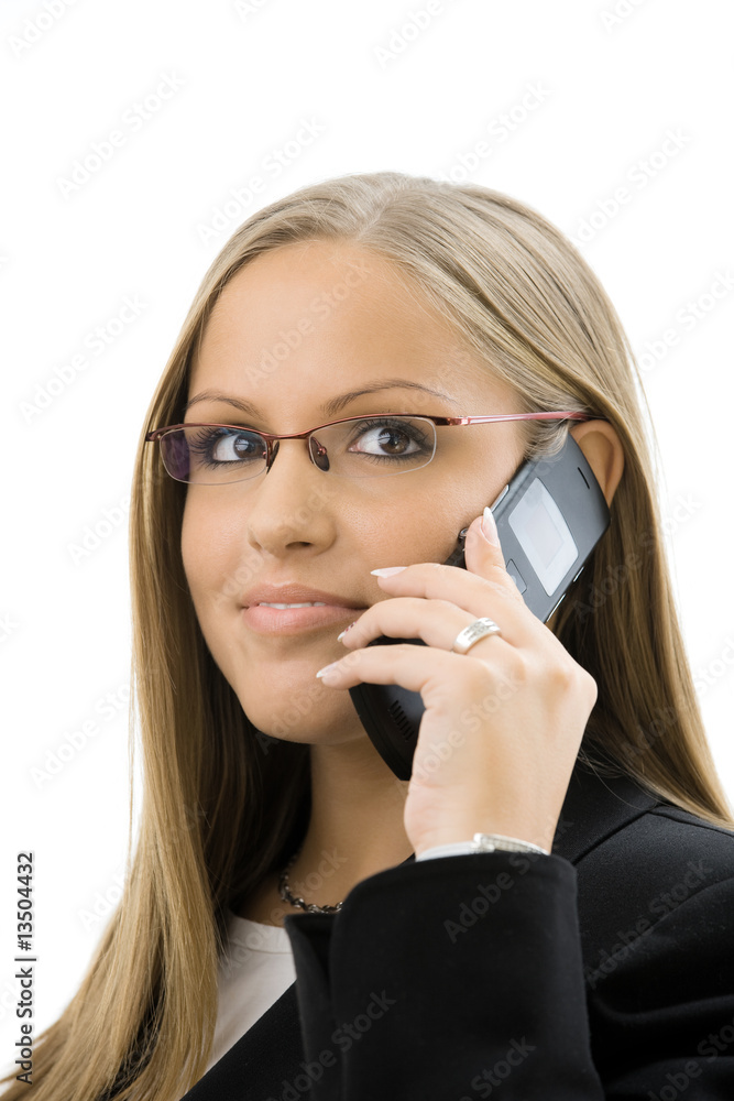 Businesswoman calling on mobile phone Businesswoman calling on mobile phone