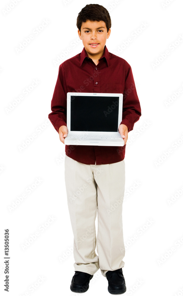 Child Showing Laptop
